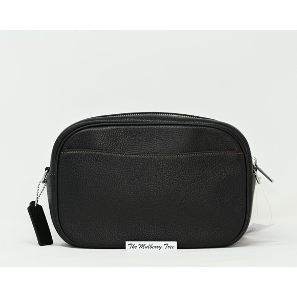 COACH JAMIE Camera Bag w Happy Dog Black Pebbled Leather CC791 NWT $398 - Picture 4 of 12